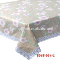 embossing printed flower lace edge tablecloths